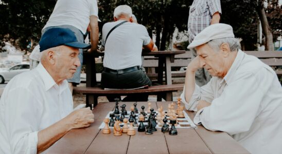 two men playing chess