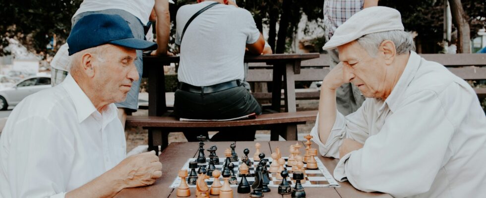 two men playing chess